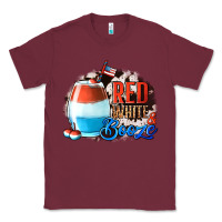 Burgundy Red White  Booze With Cowhide Background Classic Tee - Jasminsmagicworld