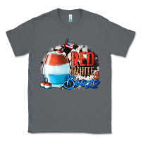 Charcoal Heather Red White  Booze With Cowhide Background Classic Tee - Jasminsmagicworld