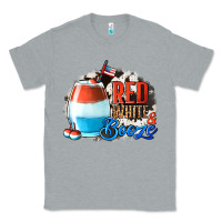 Heather Grey Red White  Booze With Cowhide Background Classic Tee - Jasminsmagicworld