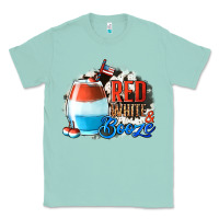 Seafoam Red White  Booze With Cowhide Background Classic Tee - Jasminsmagicworld