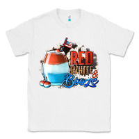 Red White  Booze With Cowhide Background Classic Tee | Teevron