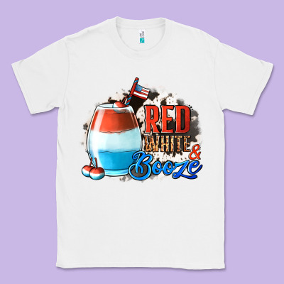 Red White  Booze With Cowhide Background Classic Tee Designed By Jasminsmagicworld
