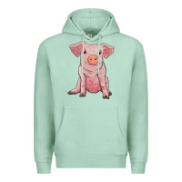 Seafoam sitting pig Premium Hoodie - RanaPortraitStore
