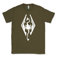 Army Green skyrim elder Classic Tee - artisFamous