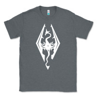Charcoal Heather skyrim elder Classic Tee - artisFamous