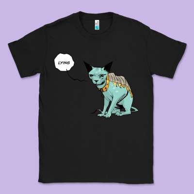 Lying Cat Classic Tee Designed By Artisfamous