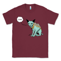 Burgundy lying cat Classic Tee - artisFamous