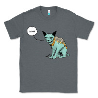 Charcoal Heather lying cat Classic Tee - artisFamous