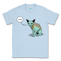 Dusty Blue lying cat Classic Tee - artisFamous