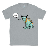 Heather Grey lying cat Classic Tee - artisFamous