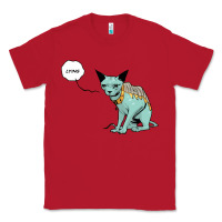 Red lying cat Classic Tee - artisFamous
