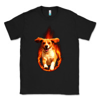 Black Dog In Fire Classic Tee - artisFamous