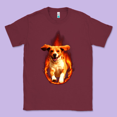 Dog In Fire Classic Tee Designed By Artisfamous