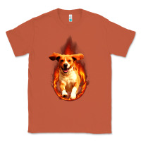Copper Dog In Fire Classic Tee - artisFamous