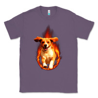 Lavender Dog In Fire Classic Tee - artisFamous