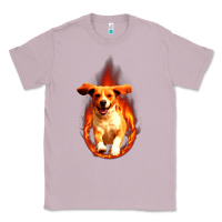 Lilac Dog In Fire Classic Tee - artisFamous