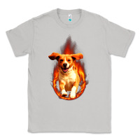 Moon Dust Dog In Fire Classic Tee - artisFamous