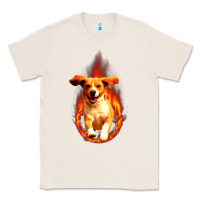 Natural Dog In Fire Classic Tee - artisFamous