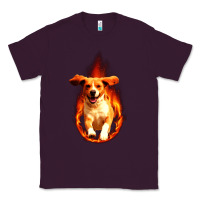 Plum Dog In Fire Classic Tee - artisFamous