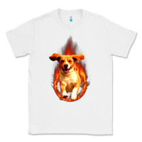 White Dog In Fire Classic Tee - artisFamous