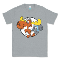 Heather Grey Vintage Rocky And Bullwinkle Classic Tee - artisFamous