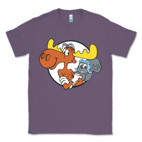 Lavender Vintage Rocky And Bullwinkle Classic Tee - artisFamous