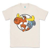 Natural Vintage Rocky And Bullwinkle Classic Tee - artisFamous