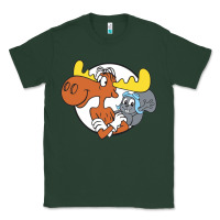 Sports Green Vintage Rocky And Bullwinkle Classic Tee - artisFamous