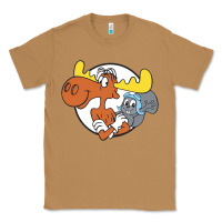 Toasted Coconut Vintage Rocky And Bullwinkle Classic Tee - artisFamous