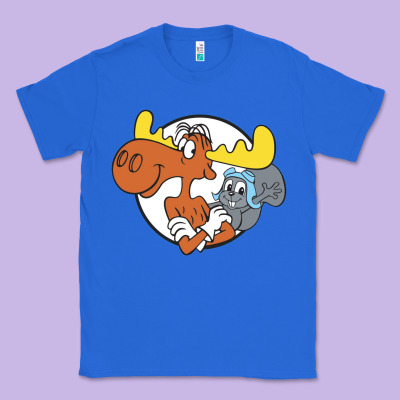Vintage Rocky And Bullwinkle Classic Tee Designed By Artisfamous