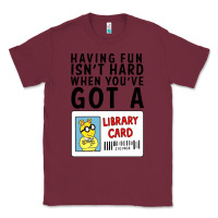Burgundy arthur library card classic rachelrae09 Classic Tee - artisFamous