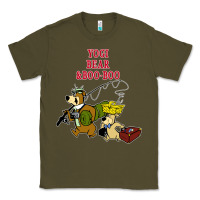 Army Green yogi bear & boo boo Classic Tee - artisFamous