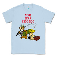 Dusty Blue yogi bear & boo boo Classic Tee - artisFamous