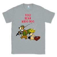 Heather Grey yogi bear & boo boo Classic Tee - artisFamous