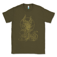 Army Green sleeping beauty maleficent crow branchesy Classic Tee - artisFamous