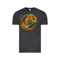 Vintage Black western hat with sunflowers and rope Vintage Tee - Artiststas