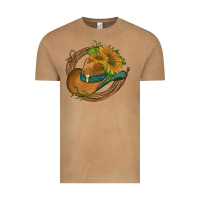 Vintage Camel western hat with sunflowers and rope Vintage Tee - Artiststas
