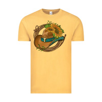 Vintage Mustard western hat with sunflowers and rope Vintage Tee - Artiststas