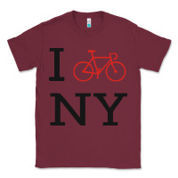 Burgundy i bike ny funny bike Classic Tee - artisFamous