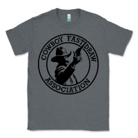 Charcoal Heather cowboy fast draw association Classic Tee - artisFamous