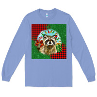 Colony Blue christmas raccoon Long Sleeve Tee - BarkalooDesign