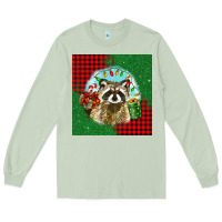 Matcha christmas raccoon Long Sleeve Tee - BarkalooDesign