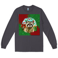 Smoke christmas raccoon Long Sleeve Tee - BarkalooDesign