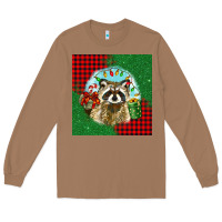 Toasted Coconut christmas raccoon Long Sleeve Tee - BarkalooDesign