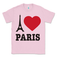 Bubblegum Pink i love paris eiffel tower funny Classic Tee - artisFamous