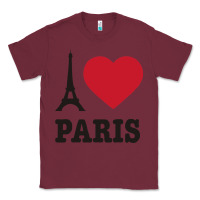 Burgundy i love paris eiffel tower funny Classic Tee - artisFamous