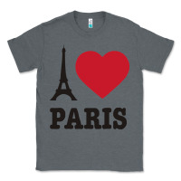 Charcoal Heather i love paris eiffel tower funny Classic Tee - artisFamous