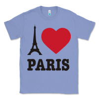 Colony Blue i love paris eiffel tower funny Classic Tee - artisFamous