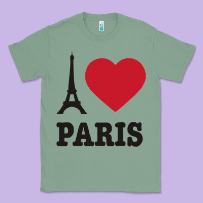 I Love Paris Eiffel Tower Funny Classic Tee Designed By Artisfamous