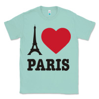 Seafoam i love paris eiffel tower funny Classic Tee - artisFamous